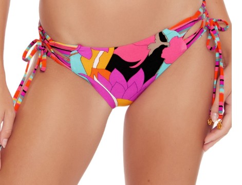 Trina Turk Womens Standard Gemini Side Tie Bikini Bottom 4 Multicolor - Bellso